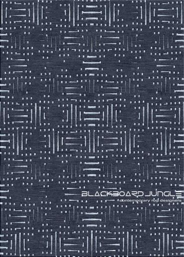 Matrix 104 ...... Navy blue modern check rug