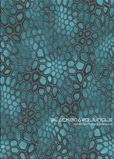 Matrix 113 ...... hexagonal turquoise rug