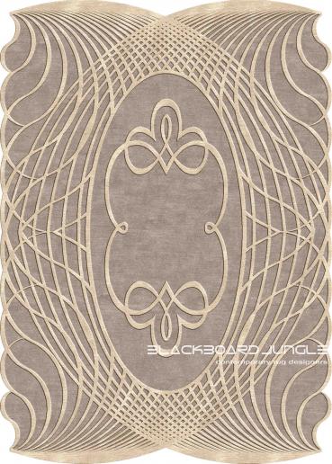 Matrix 130 ...... Gold and taupe shaped rug