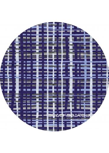 Matrix 201 ...... Blue check round rug