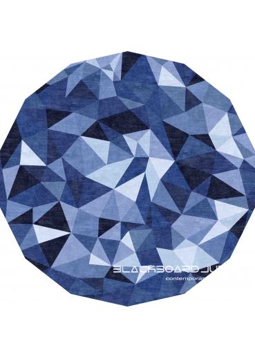 Matrix 202 ...... Blue diamond round rug