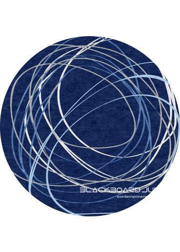 Matrix 203 ...... Blue Round scrible rug