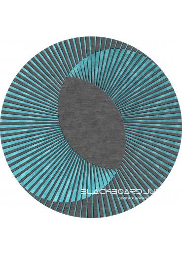 Matrix 208 ...... Turquoise round fan rug