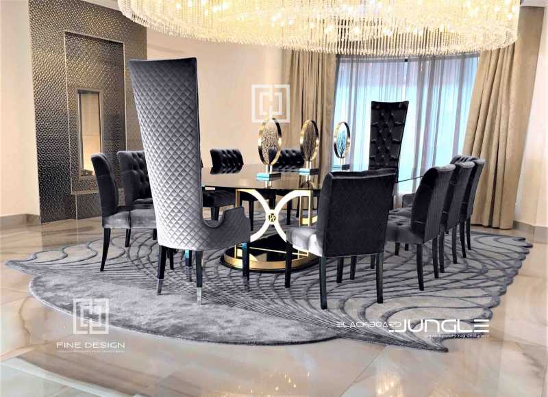 Shaped_elegant_dinning_room_rug